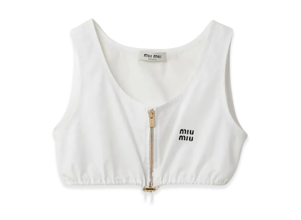 MIU MIU Women's Poplin Top "White"