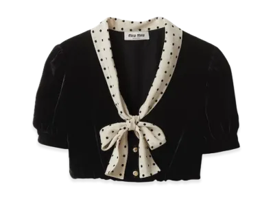 MIU MIU Women's Velvet Top "Black"