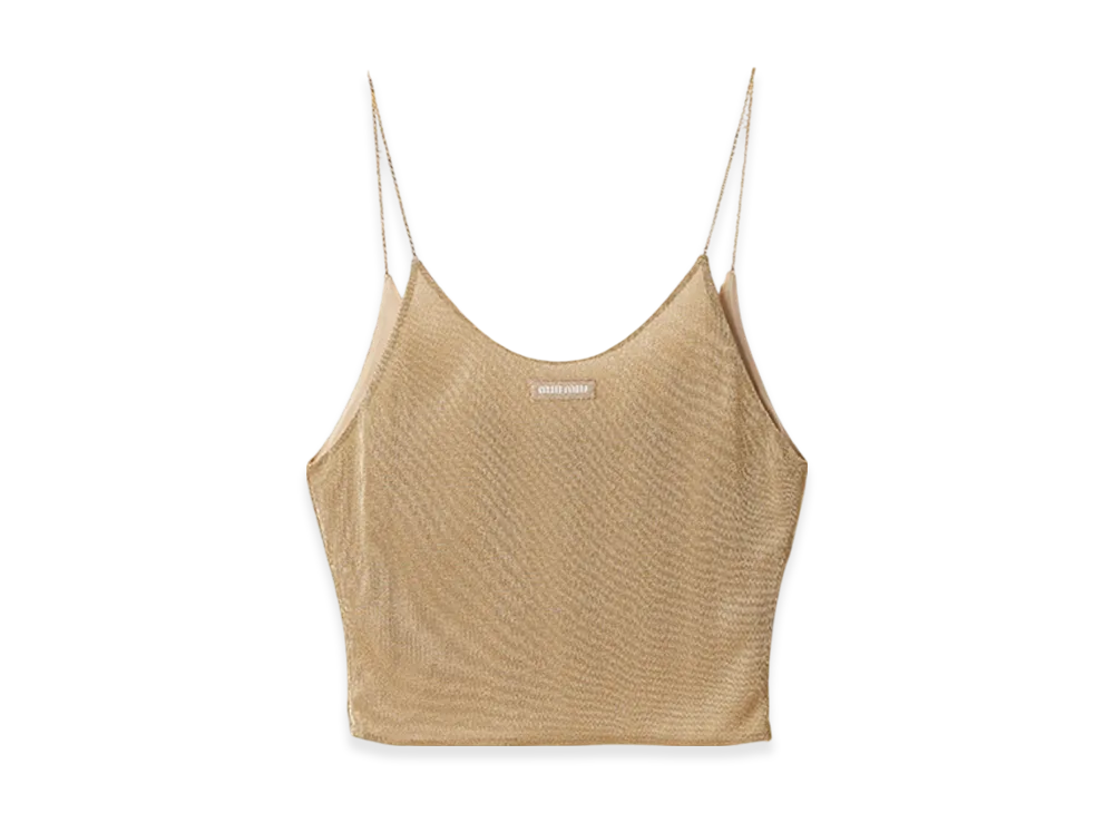MIU MIU Women's Mesh Top "Gold"