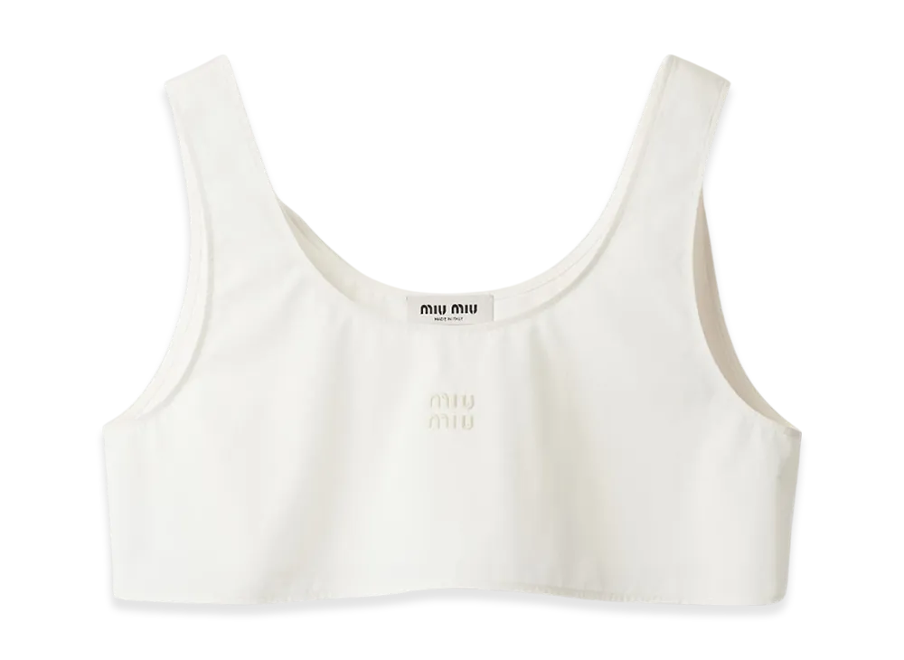 MIU MIU Women's Poplin Top "Ivory"