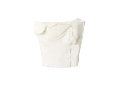 MIUMIU Women's Slubbed Poplin Top "White"
