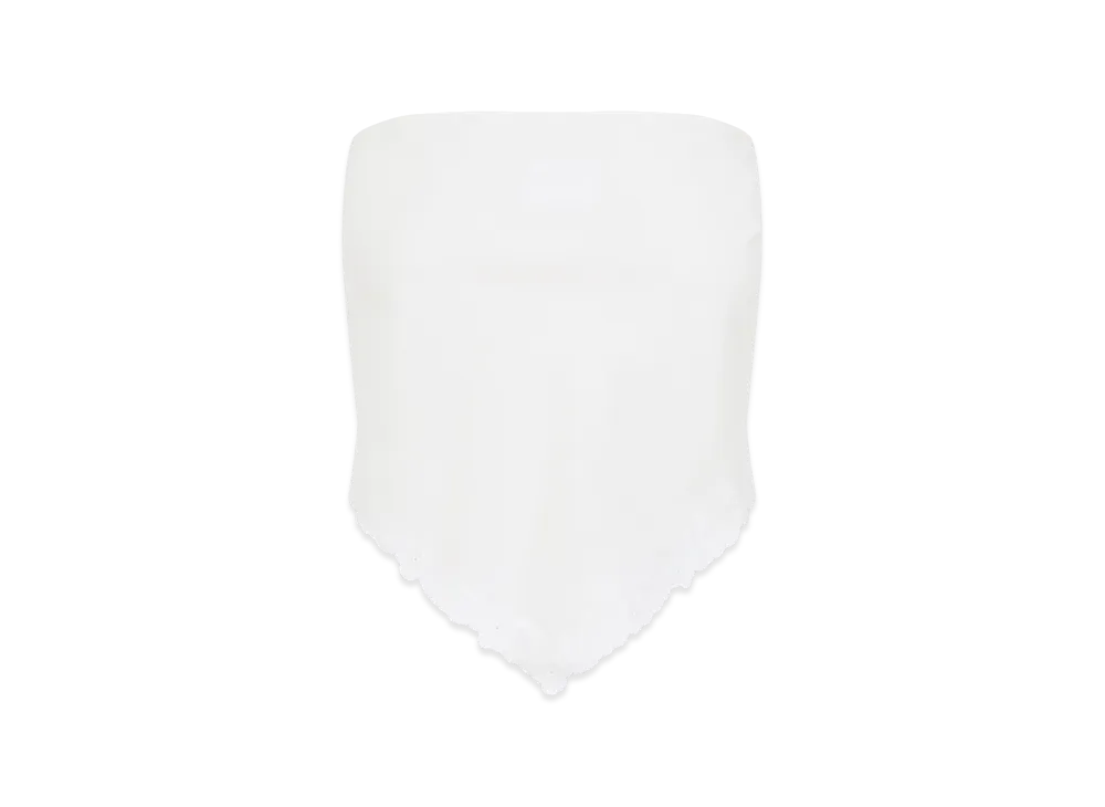 MIU MIU Women's Cotton And Linen Top "White"