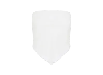 MIU MIU Women's Cotton And Linen Top "White"