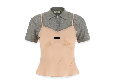 MIU MIU Women's Hybrid Top "Multicolor"