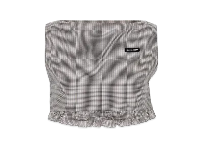 MIU MIU Women's Embroidered Poplin Top "Biancocacao"