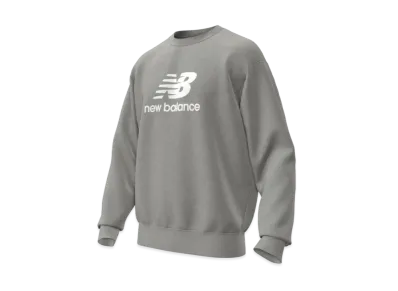 New Balance Essential Stacked Logo Sweat Crew "Grey"