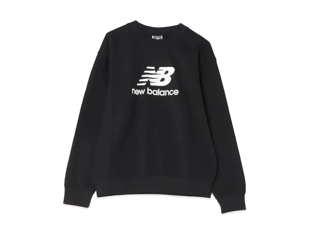 New Balance Essential Stacked Logo Sweat Crew "Black"