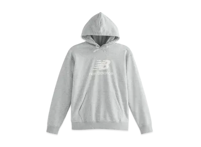 New Balance Essential Stacked Logo Sweat Hoodie "Grey"