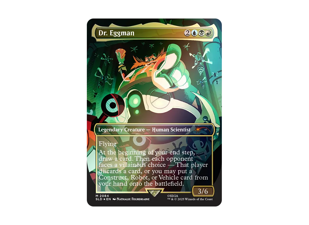 eggman card mtg 2025 Magic The Gathering Secret Lair Drop #2084 Dr. Sonic The H draw a card Dr. Eggman M :Foil [SLD