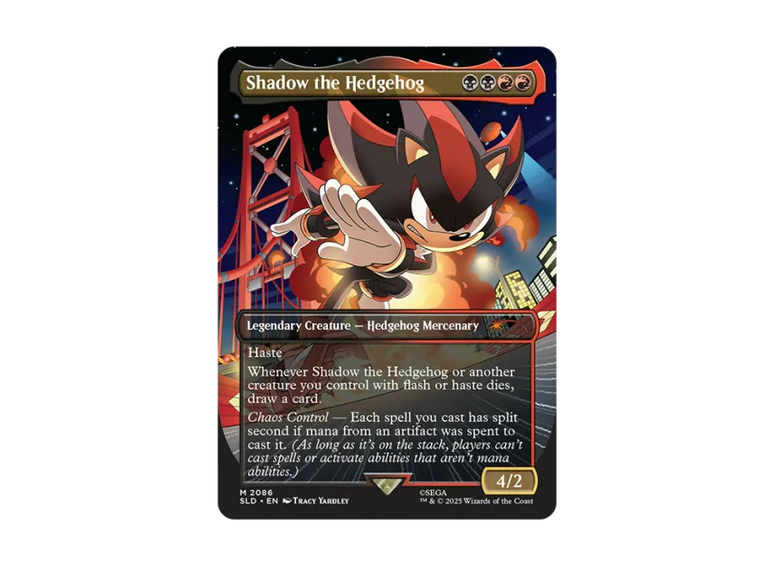 shadow the hedgehog mtg card Shadow the Hedgehog (#2086) (borderless)