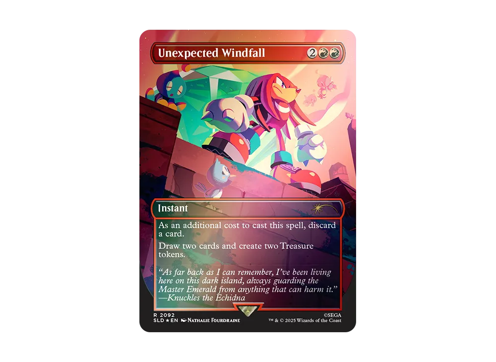 盲従　シークレットレイヤー　英語　foil Unexpected Windfall R :Foil [SLD 2092]【英語版