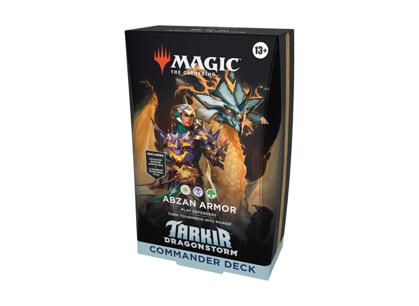 mtg abzan armor commander deck Magic: The Gathering Tarkir: Dragonstorm Choose your clan and battle your friends with Commander decks each featuring a legendary clan leader of Tarkir and a Spirit Dragon Abzan Armor Commander Decklist FULL