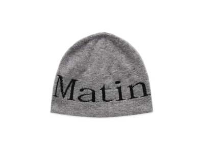 Matin Kim Logo Jacquard Short Beanie "Grey"