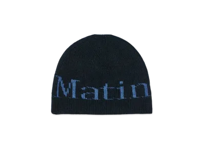 Matin Kim Logo Jacquard Knit Beanie "Black"