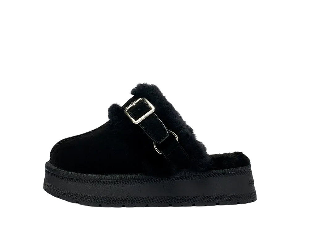 【Matin Kim】BUCKLE FUR BLOAFER Matin Kim Buckle Fur Bloafer 