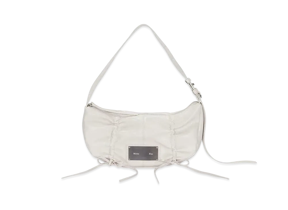Matin Kim Half Shirring Ribbon Round Bag "Ivory"