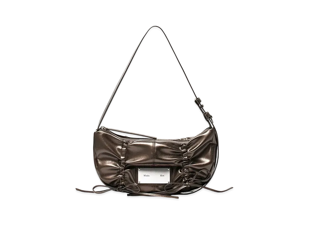 Matin Kim Half Shirring Ribbon Round Bag "Bronze"