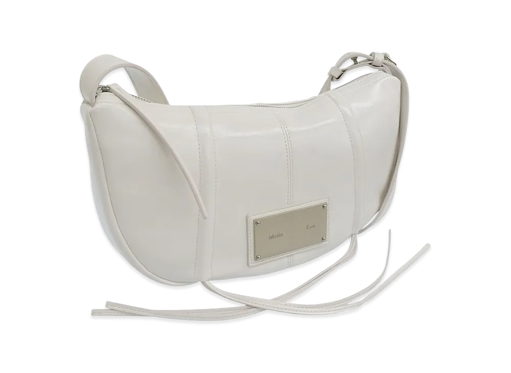 Matin Kim Half Shirring Ribbon Round Bag "White"