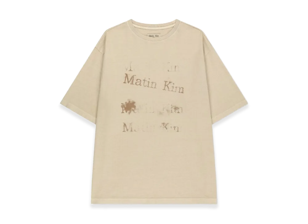 Matin Kim Pigment Graffiti Logo Top "Beige"