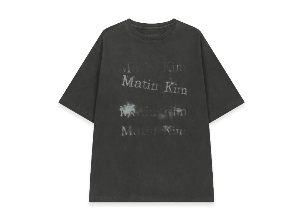 Matin Kim Pigment Graffiti Logo Top "Charcoal"