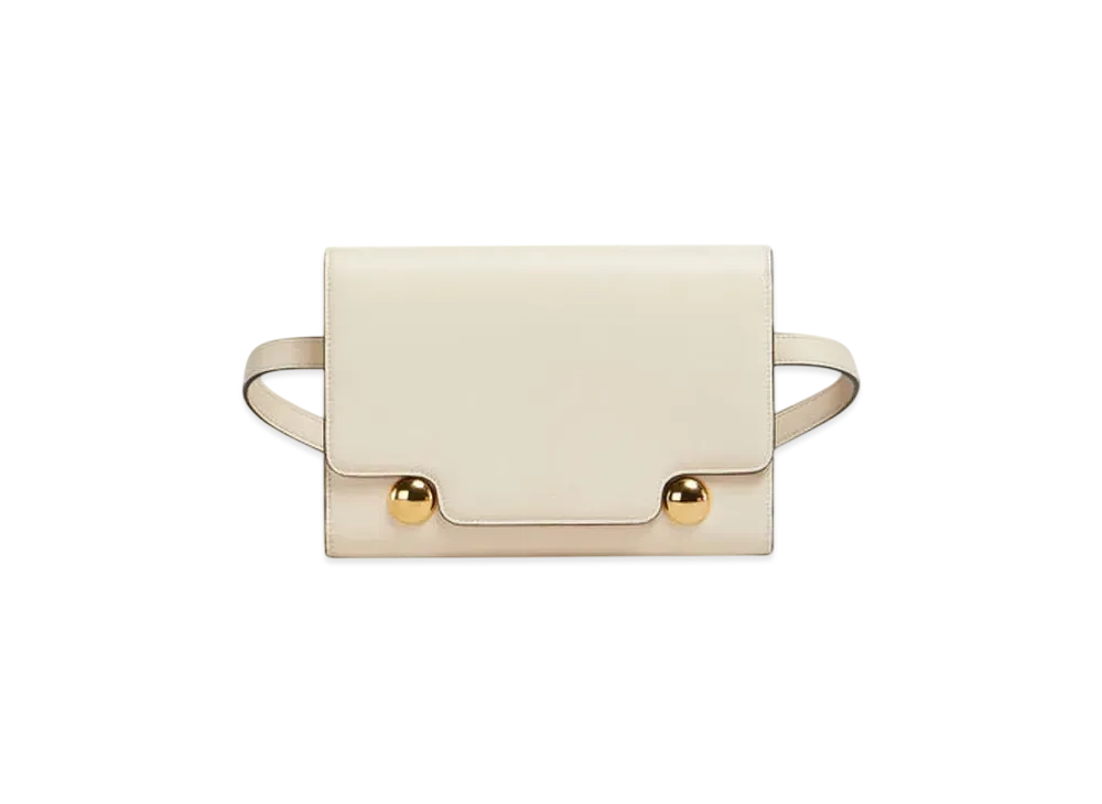 Marni Leather Trunkaroo Bum Bag "Shell"