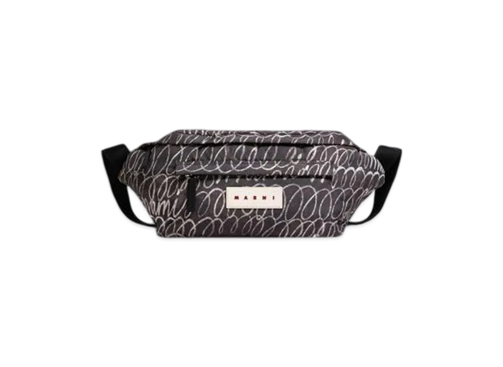 MARNI Puff Belt Bag With MARNIscribble Print "Black"