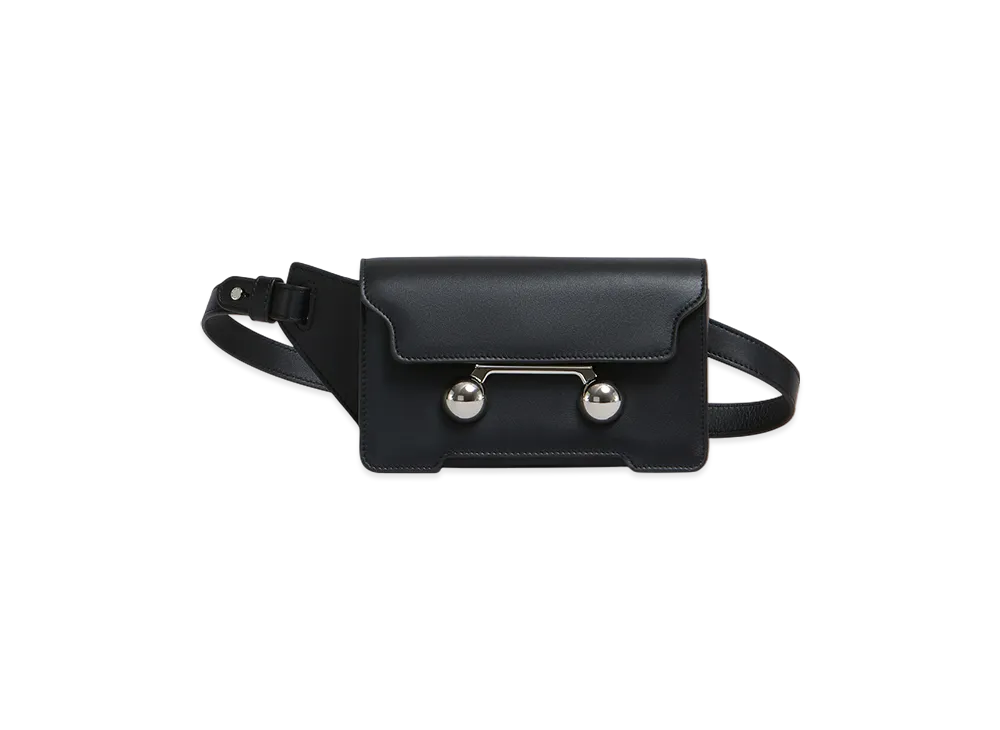 MARNI Trunkaroo Crossbody Bag in Leather "Black"
