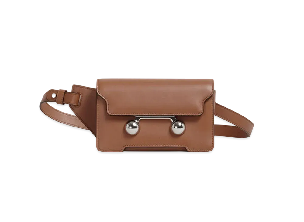Marni Leather Trunkaroo Crossbody Bag "Cinnamon"