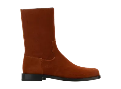DRIES VAN NOTEN Brick Calfhair Ankle Boots "Brown"