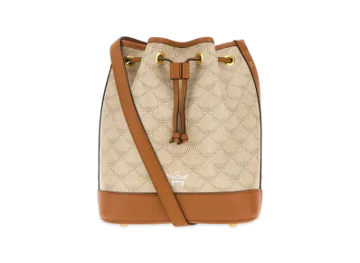 MCM Women's Canvas Medium Himmel Bucket Bag "Beige"