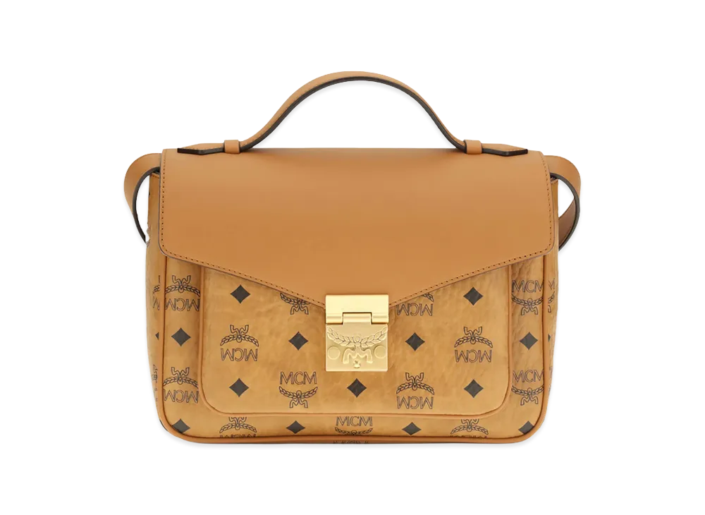 MCM Women's Printed Canvas Tracy Handbag "Brown"
