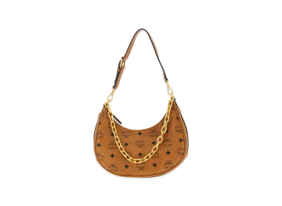MCM Women's 'Aren Crescent Hobo' Shoulder Bag "Brown"