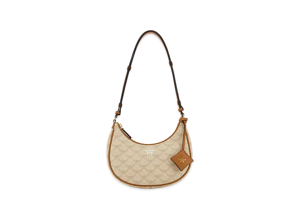 MCM Women's Canvas Small Himmel Shoulder Bag "Beige"