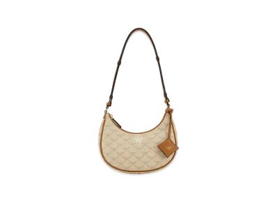 MCM Women's Canvas Small Himmel Shoulder Bag "Beige"