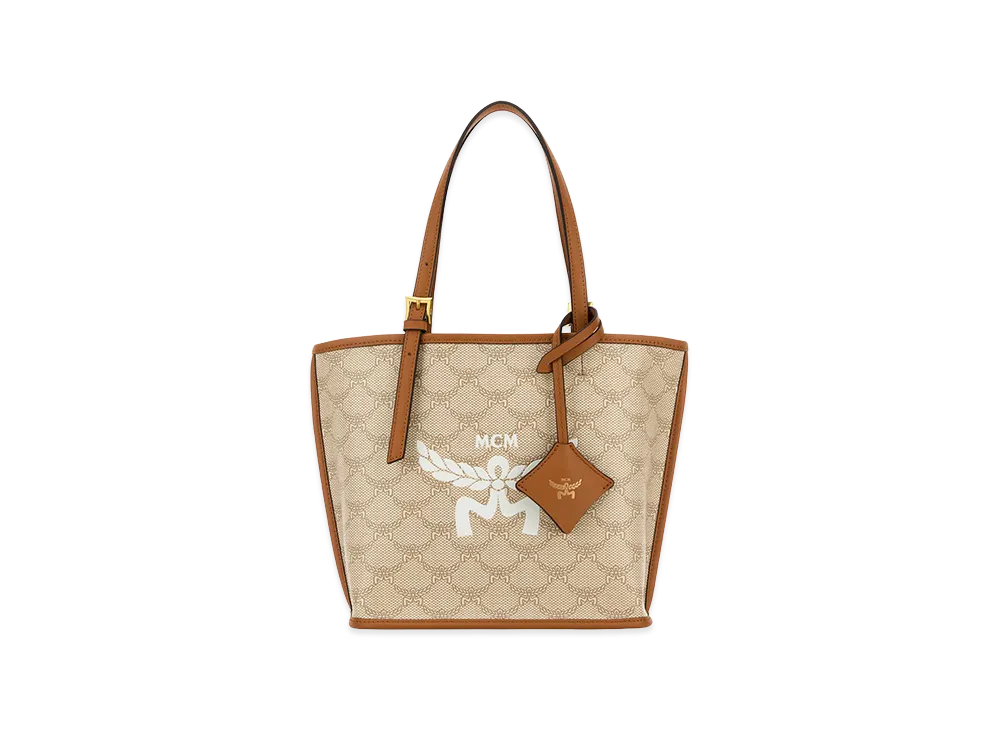 MCM Women's Canvas Mini Himmel Shopping Bag "Beige"