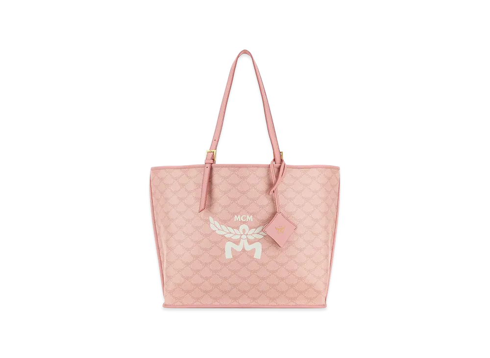 MCM Women's Printed Canvas Himmel Shopping Bag "Pink"