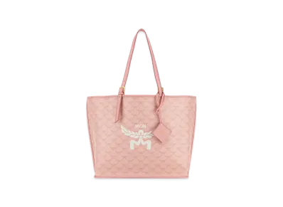 MCM Women's Printed Canvas Himmel Shopping Bag "Pink"