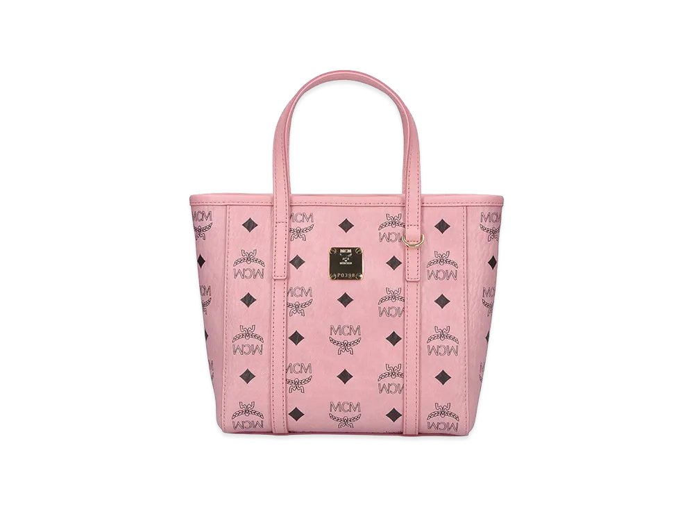 MCM Women's Printed Canvas Mini Tony Handbag "Pink"