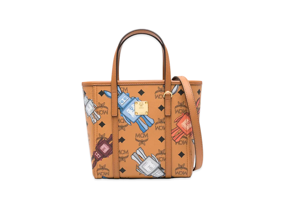 MCM Women's Printed Canvas Toni Handbag "Brown"