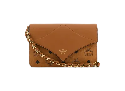 MCM Women's Printed Canvas Diamond Crossbody Bag "Brown"