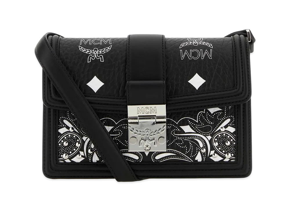 MCM Printed Canvas Small Tracy Shoulder Bag "Black"