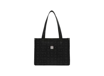 MCM Women's Printed Canvas Large Aren Shopping Bag "Black"