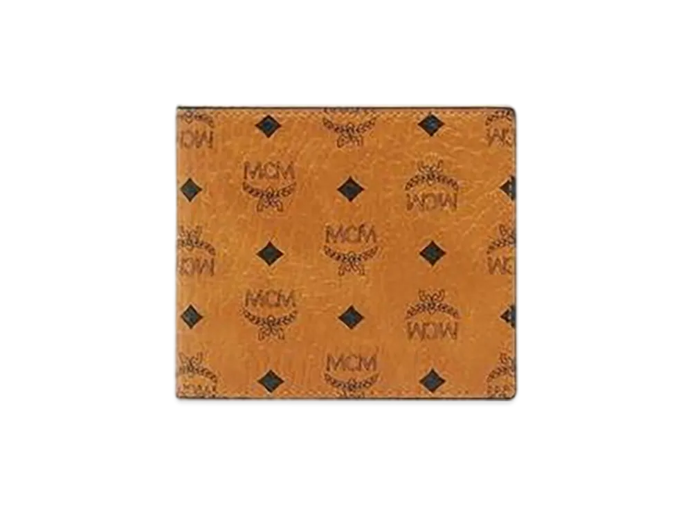MCM Original Visetos Bifold Wallet with Coin Pocket "Cognac"