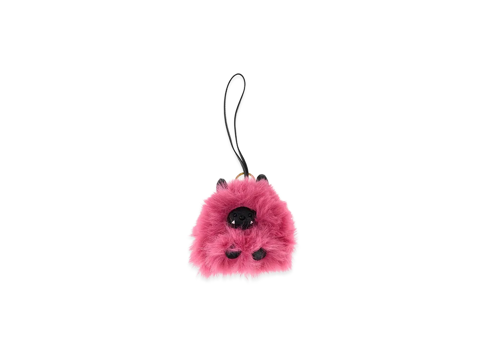 MCM Women's Leather And Fur Key Ring "Pink"