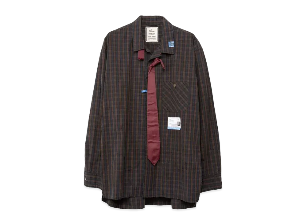 Maison MIHARA YASUHIRO Damaged Check Shirt "Navy"