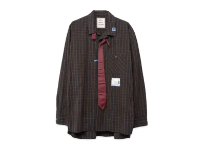 Maison MIHARA YASUHIRO Damaged Check Shirt "Navy"