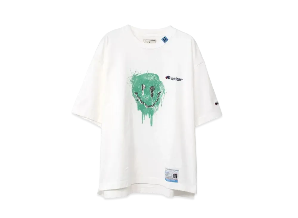 Maison MIHARA YASUHIRO Smily Face Printed T-shirt "White"
