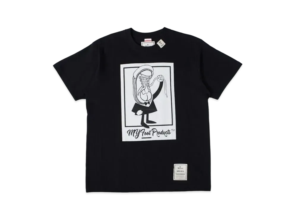 Maison MIHARA YASUHIRO MY Foot Products Printed Tshirts "Black"