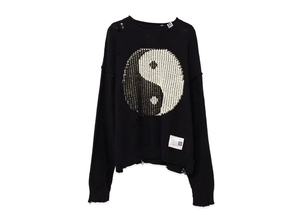 Maison MIHARA YASUHIRO Inside-Out Knit Sweater "Black"