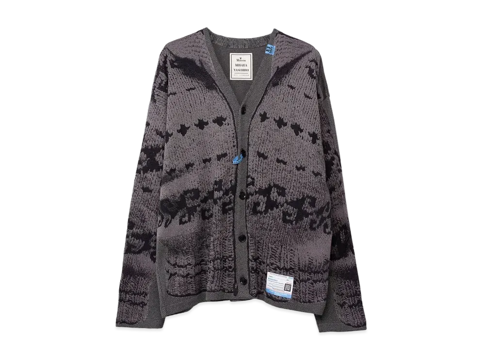 Maison MIHARA YASUHIRO Jacquard Knit Cardigan "Black"